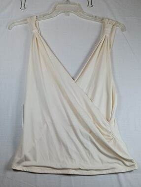 Ivory Surplice Camisole Top Adjustable. Classic